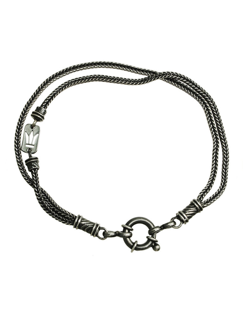 Armband CORDAGE 925er Silber patiniert EINS BERLIN liegend