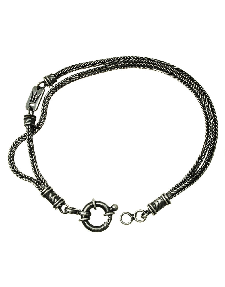 Armband CORDAGE 925er Silber patiniert EINS BERLIN offen