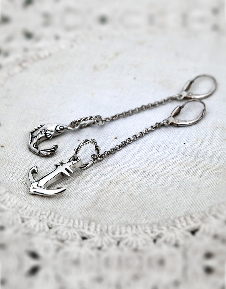 FISCH & ANKER Ohrringe  silber