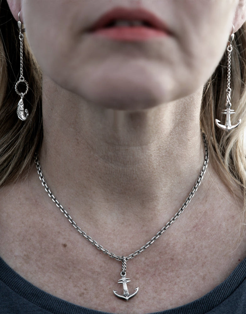 FISCH & ANKER Ohrringe  silber