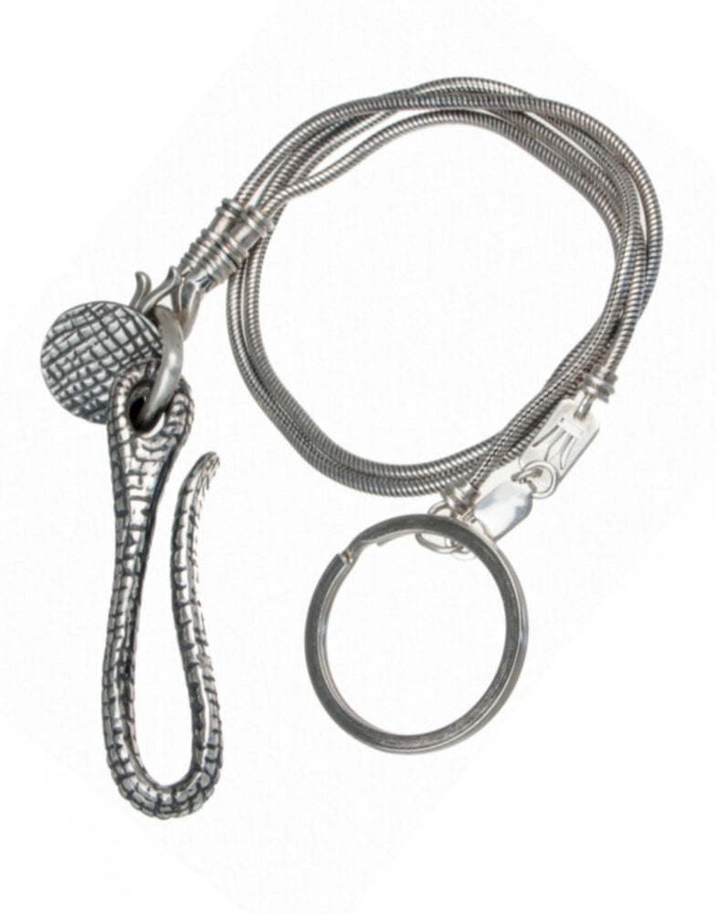 KROKO Schlüsselkette silber