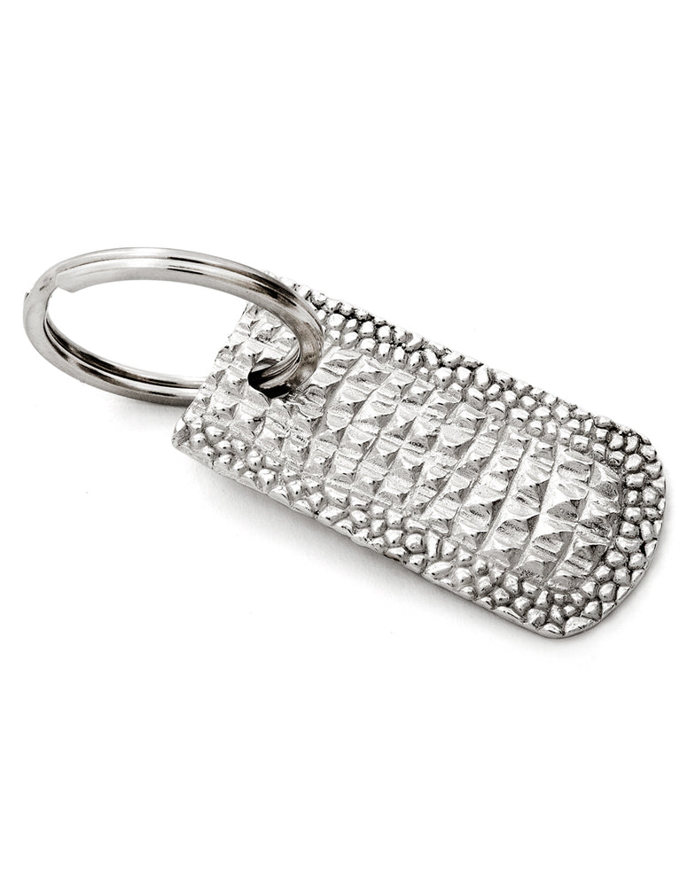 KROKO Schlüsselring silber