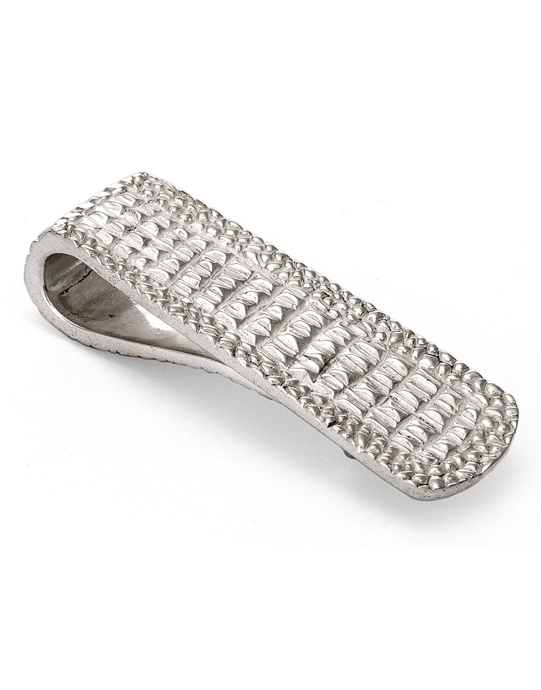 KROKO Geldklammer silber