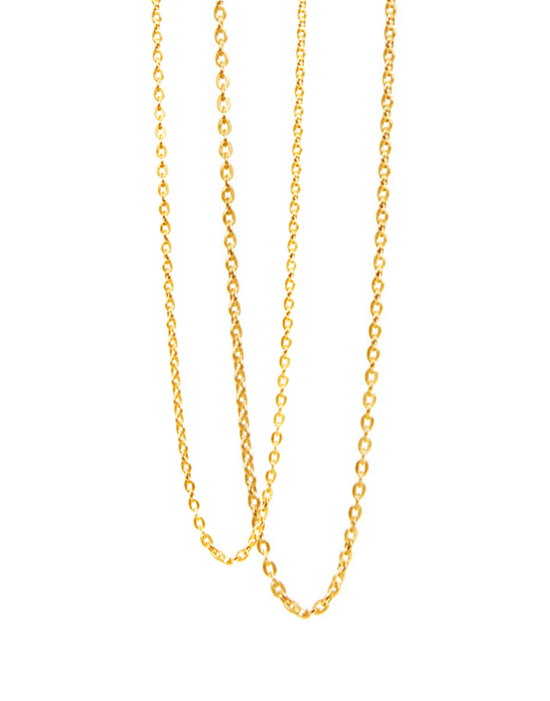 Feine Ankerkette Halskette gold